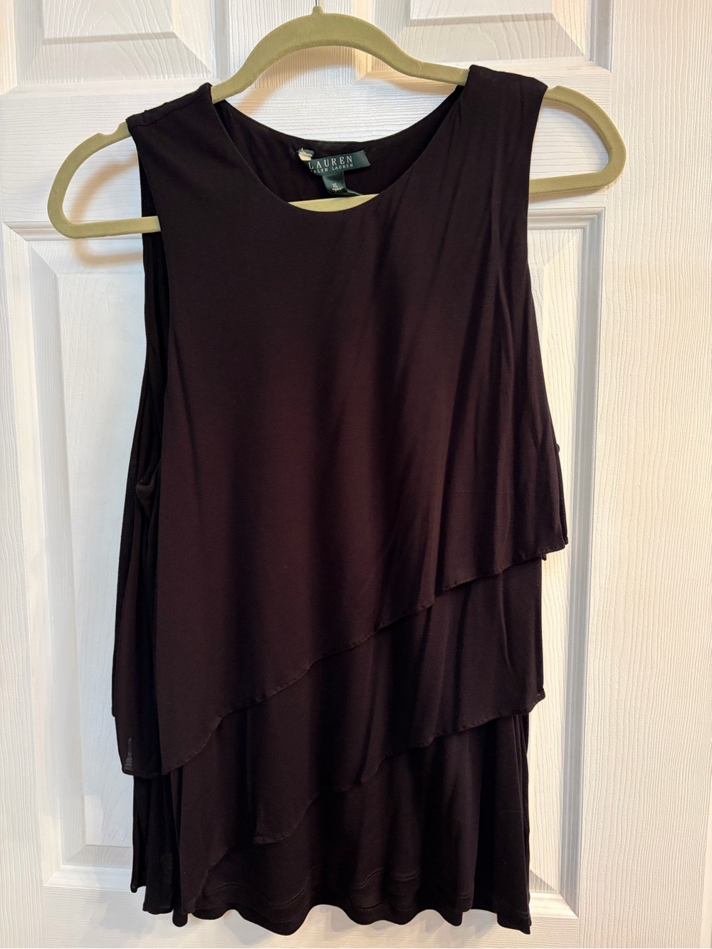 Lauren Ralph Lauren Black Sleeveless Tiered blouse